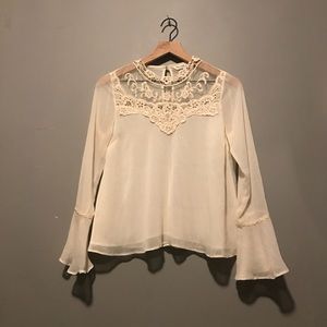 Beige Embroidered Blouse